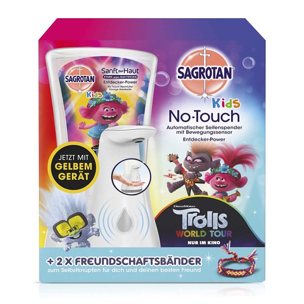 Sagrotan No-Touch Kids Automatischer Seifenspender – Inkl. Nachfüller und Sticker, 1 x 250 ml Flüssi